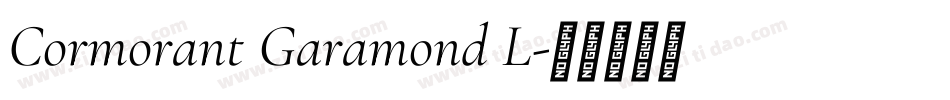 Cormorant Garamond L字体转换